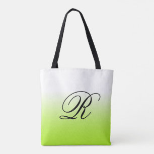 Grün über jeder Farbe mit Monogramm Tasche