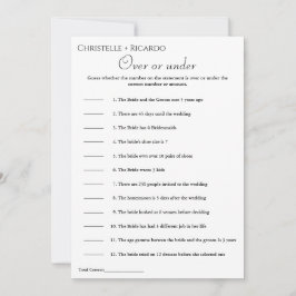 Grün über oder unter Brautparty Ankündigung