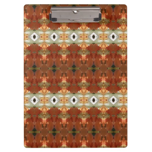 Grün und Bernstein Ikat 11 Klemmbrett (Vorderseite)