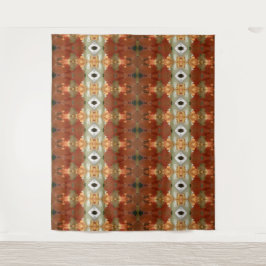 Grün und Bernstein Ikat 11 Wandteppich