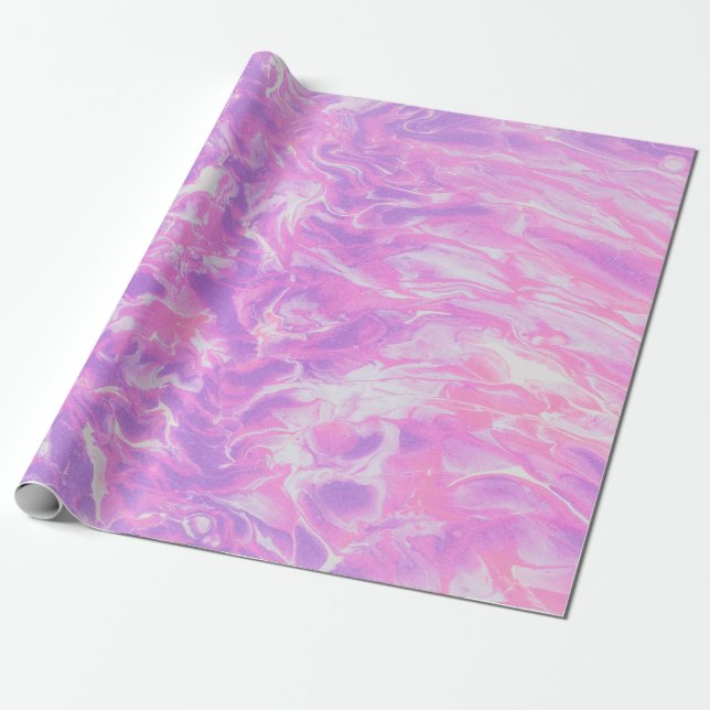 GRÜN UND BLAU ABSTRAKTE MALEREI GESCHENKPAPIER (Ungerollt)