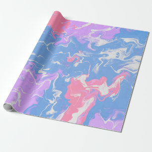 GRÜN UND BLAU ABSTRAKTE MALEREI GESCHENKPAPIER