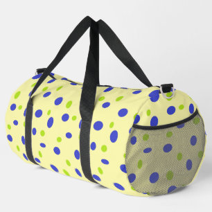 Grün und Blau auf gelben Punkten Duffle Bag