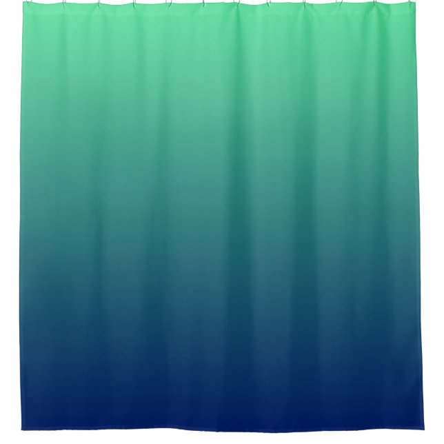 Grün und Blau Duschvorhang (Vorderseite)