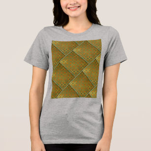 Grün und blau geometrisch abstrakt Tri-Blend shirt