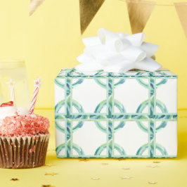 Grün und Blau Geschenkpapier