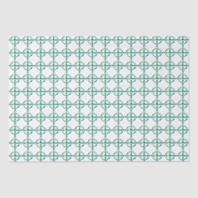 Grün und Blau Seidenpapier (Vorderseite)