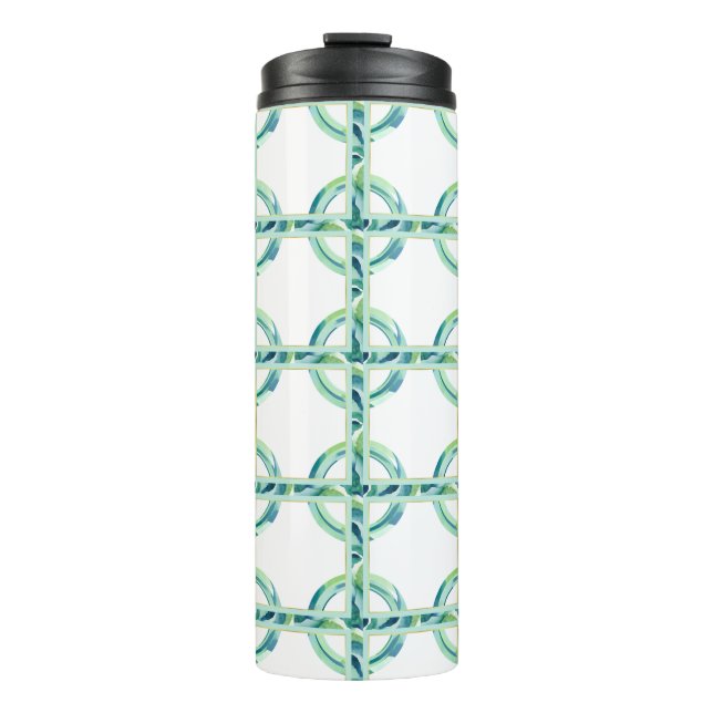 Grün und Blau Thermosbecher (Vorderseite)