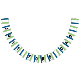 Grün und Blau Wimpelkette