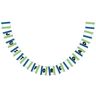 Grün und Blau Wimpelkette