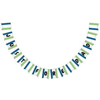 Grün und Blau Wimpelkette