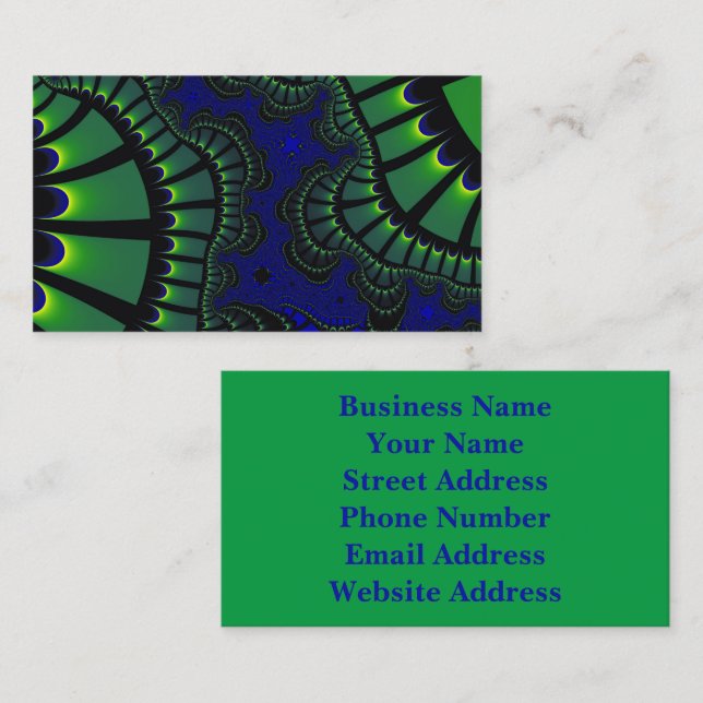 Grün- und Blauer Remix Visitenkarte (Vorne/Hinten)