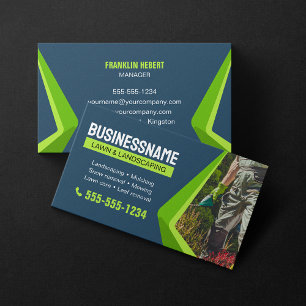 Grün- und Blaulandschaftsbau Rasenmähen Rasenpfleg Visitenkarte