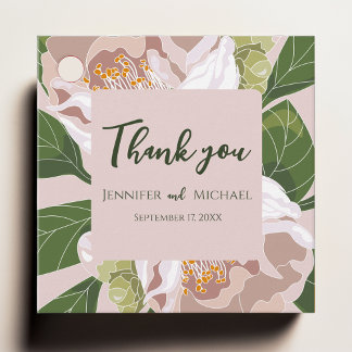 Grün und Blume Elegant Geschenkanhänger