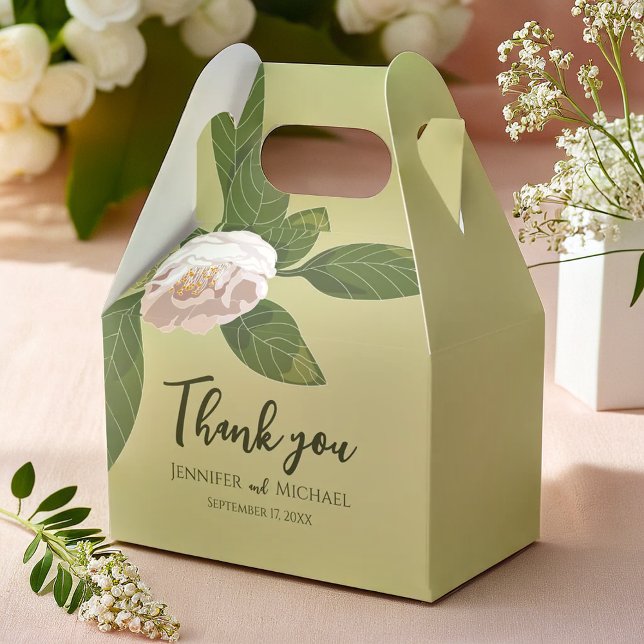 Grün und Blume Elegant Geschenkschachtel (Lush Flower and Greenery Elegant Favor Boxes)