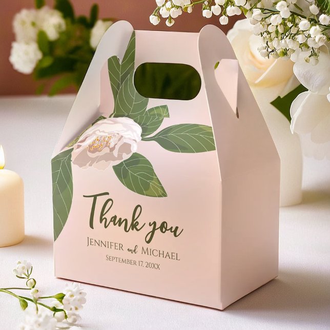 Grün und Blume Elegant Geschenkschachtel (Lush Flower and Greenery Elegant Favor Boxes)