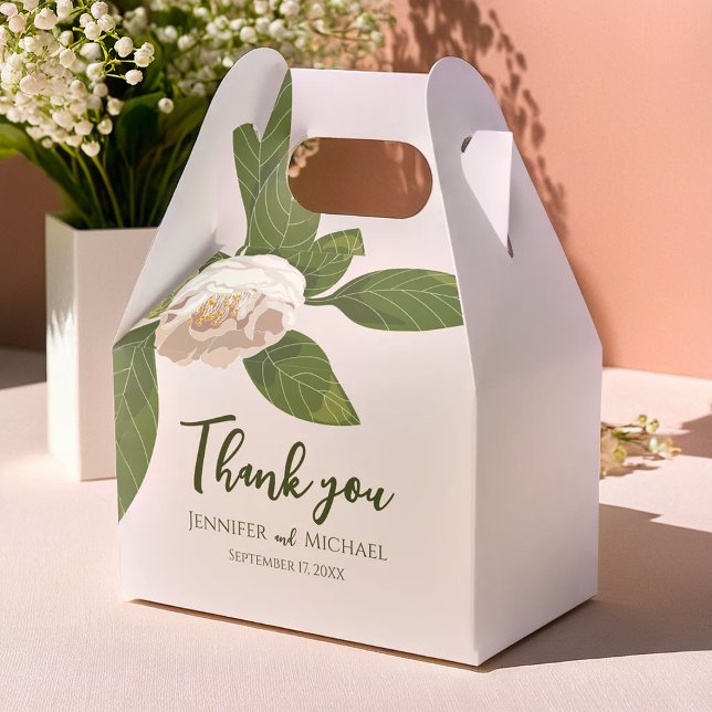 Grün und Blume Elegant Geschenkschachtel (Lush Flower and Greenery Elegant Favor Boxes)