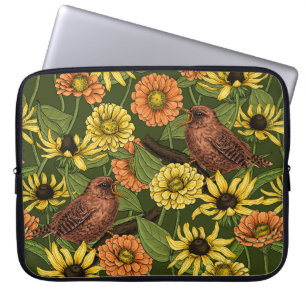 Grün und Blume Laptopschutzhülle