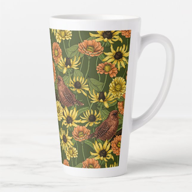 Grün und Blume Milchtasse (Rechts)