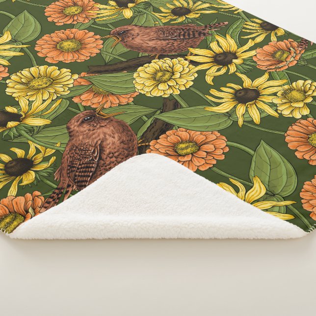 Grün und Blume Sherpadecke (3/4)