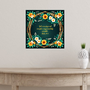 Grün- und Blumenkranz individuell einstellbar Poster