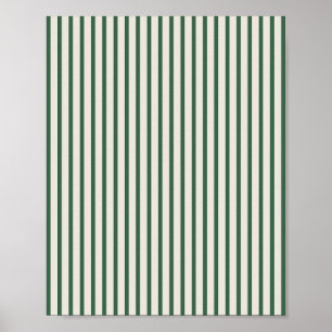 grün und cremegestreift poster