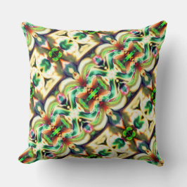 Grün und farbig mit grobem Glas-Stil Kissen