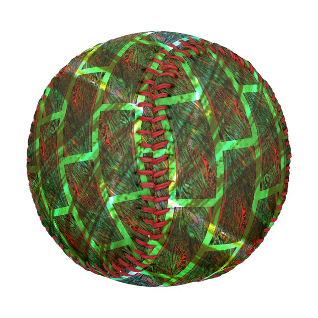 Grün und gefärbt, Kratzer und Wandeffekt Baseball (Schrägansicht)