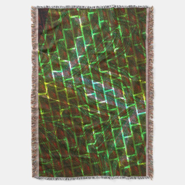 Grün und gefärbt, Kratzer und Wandeffekt Decke (Vorderseite Vertikal)