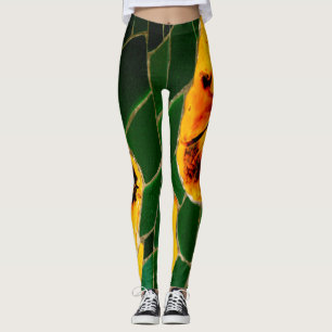 Grün und Gelb Leggings
