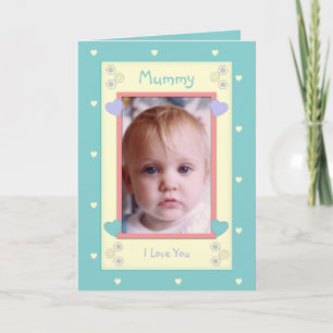 Grün und gelb mit Foto zum Geburtstag Karte