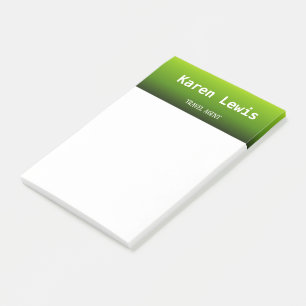 Grün und Gelb Post-it Klebezettel