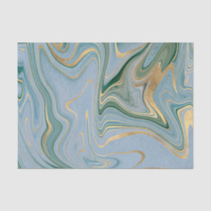 Grün und Gold-Agate/Marmor 2 Seidenpapier