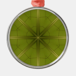 Grün und Gold Silbernes Ornament