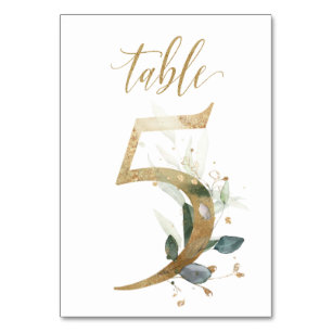Grün- und Goldfolien, Tabelle 5, Tischnummer