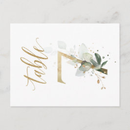 Grün- und Goldfolien, Tabelle 7, Tischnummer