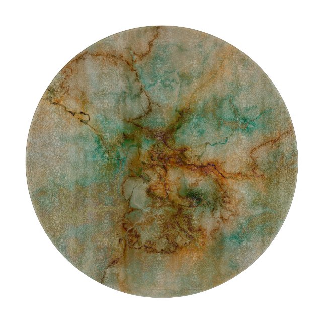 Grün und Goldmarmor Schneidebrett (Vorderseite)