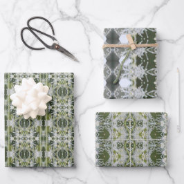 grün und grau geschenkpapier set