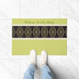 grün und grau und schwarz fußmatte