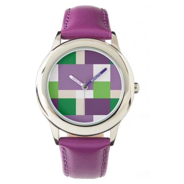 grün und lila armbanduhr (Vorderseite)