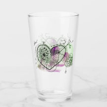 Grün und Lila mit Whimsikherzen