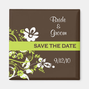 Grün und Magneten Browns Save the Date Magnet