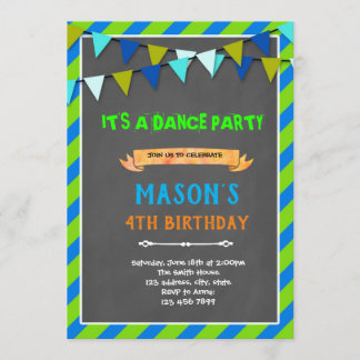 Grün- und Marinegeburt Einladung