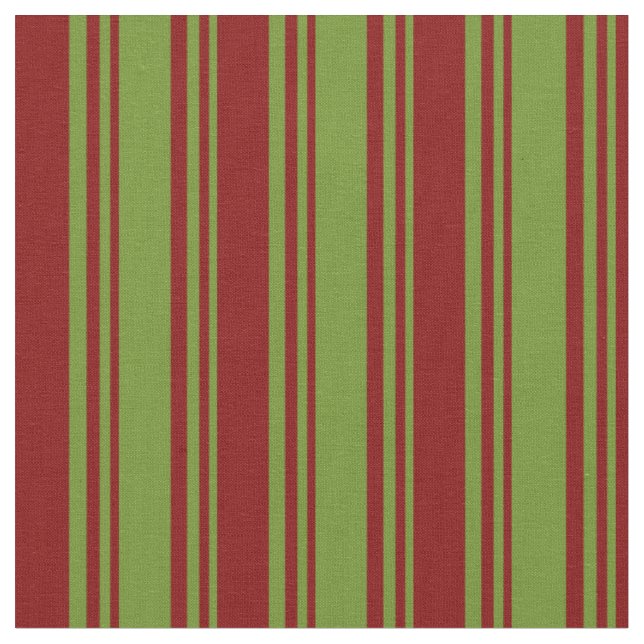Grün- und Maroon-Streifen/Linse-Muster Stoff (Nahaufnahme)