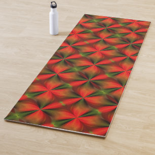 Grün und Orange Abstraktes Muster Yogamatte