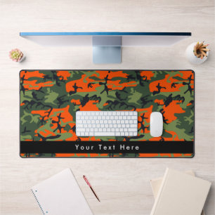Grün und Orange Camo, Tarnung, Militär, Armee Schreibtischunterlage