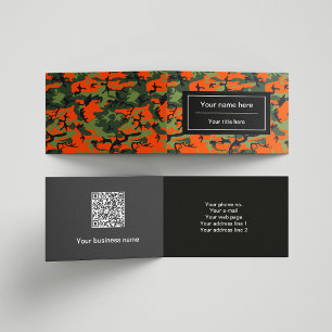 Grün und Orange Camo, Tarnung, Militär, Armee Visitenkarten