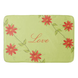 Grün und Orange Flows Badematte