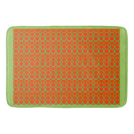 GRÜN UND ORANGE KREIST BAD-MATTE EIN BADEMATTE