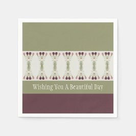 Grün und Pflaume Serviette